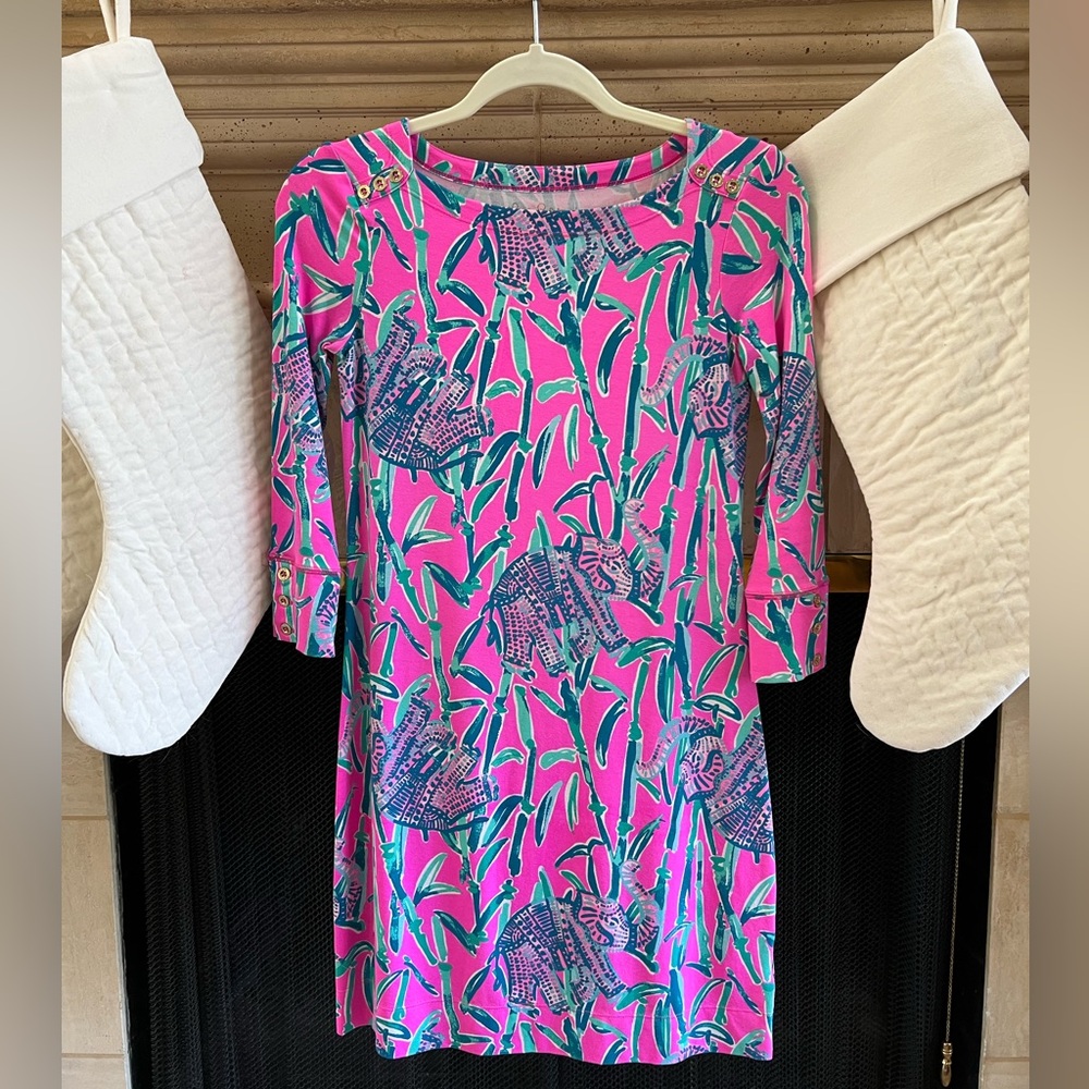 Lilly Pulitzer XXS pink elephant print dress